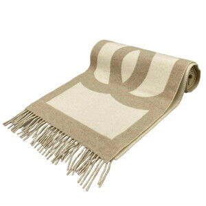Chanel Beige Cream Cashmere Scarf #357998C12B